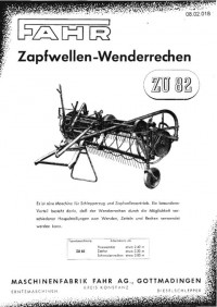Zapfwellen-Wenderrechen ZU 82