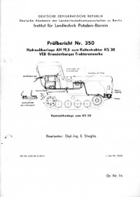 Hydraulikanlage AH 19,5 zum Kettentraktor KS 30