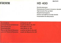 Hochdruckpresse HD 400
