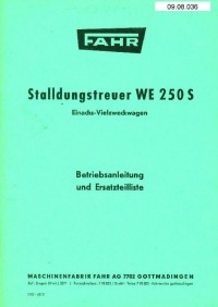 Stalldungstreuer WE 250 S