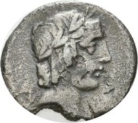 Denar des L. Calpurnius Piso Frugi mit Darstellung eines Reiters