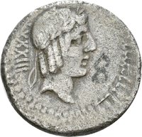 Denar des L. Calpurnius Piso Frugi mit Darstellung eines Reiters
