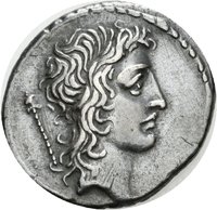 Denar des Q. Cassius Longinus mit Darstellung eines Adlers