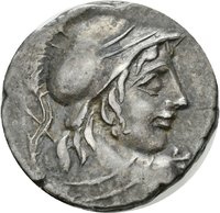 Denar des Cn. Cornelius Lentulus Clodianus mit Darstellung einer Victoria in einer Biga
