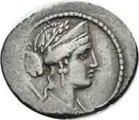 Denar des F. Cornelius Sulla L. F mit Darstellung von drei Tropaia