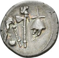 Denar des C. Iulius Caesar mit Darstellung eines Elefanten