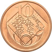 Medaille von Victor Huster auf die 10. Internationalen Postgeschichtlichen Tage in Sindelfingen (350 Jahre Westfälischer Frieden)