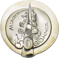 Medaille von Victor Huster auf 50 Jahre Bonner Münzfreunde