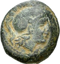 Bronzemünze aus Ilion (Troas) mit Darstellung der Athena Ilias
