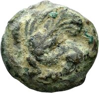 Bronzemünze aus Skepsis (Troas) mit Darstellung des Pegasos