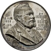Medaille aus Schwäbisch Hall auf den Tod von Konrad Schauffele, 1901
