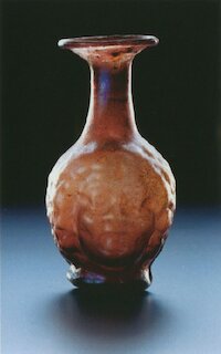 Flasche in Form eines Doppelkopfes