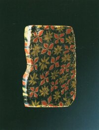 Mosaikglas-Einlage mit floralem Schachbrettmuster