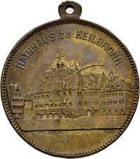 Medaille auf die 8. Landesfeuerwehrtage in Heilbronn 1885