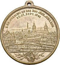 Medaille auf das 300-jährige Gründungsjubiläum Freudenstadt