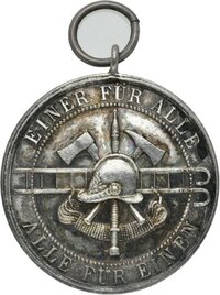 Medaille auf die Feuerwehr Sigmaringen