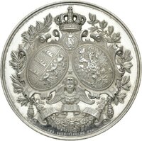 Medaille auf die Silberhochzeit von König Karl und Königin Olga