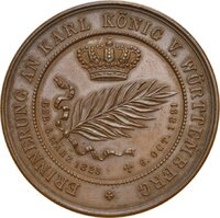 Medaille auf den Tod von König Karl von Württemberg 1891