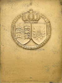 Plakette auf die Silberhochzeit von König Wilhelm II. und Königin Charlotte von Württemberg