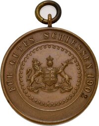 Schießmedaille 1902 von Mayer & Wilhelm