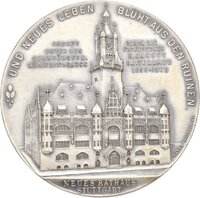 Medaille von Mayer & Wilhelm auf das neue Rathaus in Stuttgart