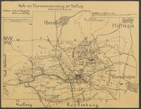 2 Fragebogen und 2 Karten Wendelsheim, Kreis Tübingen (zuvor OA Rottenburg)