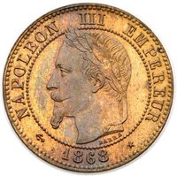 2 Centimes des Kaisers Napoleon III.