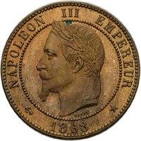 10 Centimes des Kaisers Napoleon III.