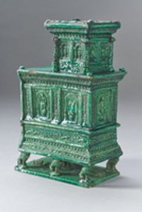 Grün glasiertes Renaissance-Ofenmodell