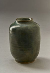Kleine Walzenförmige Vase aus Steinzeug
