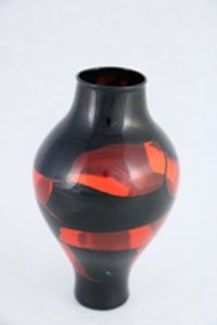 Balusterförmige Vase aus Glas