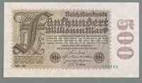 Reichsbanknote 500 Millionen Mark 1923