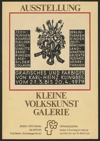 Ausstellungswerbung: "Grafisches und Farbiges von Karl-Heinz Klingbeil" von 27.03. bis 20.04.1979