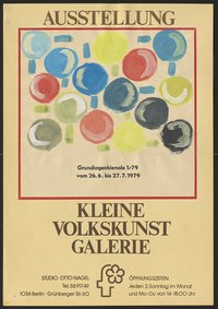 Ausstellungswerbung: "Grundlagenbiennale 1/79" von 26.06. bis 27.07.1979
