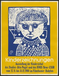 Ausstellungswerbung: "Kinderzeichnungen" vom 27. November bis zum 31. Dezember 1980