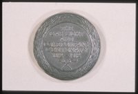 Sonderausstellung "Feuer und Flamme" von 1997; Medaille "The Gas Light and Coke Company Centenary 1812 - 1912" Rückseite