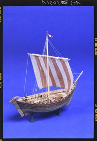 Vollmodell einer Elbinger Kogge, deutsches Handelsschiff, um 1350, Maßstab 1:50