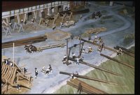 Diorama der kurfürstlichen Werft in Havelberg, Maßstab 1:50, Detailansicht