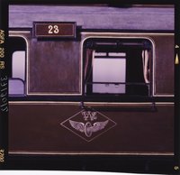 Modell des Eisenbahn -Leichenwagens "Altona 23" der DWL, dreiachsig, Maßstab 1:5, Inventarnummer 1/1945/0087 0 (aus dem Verkehrs- und Baumuseum im Hamburger Bahnhof Berlin)