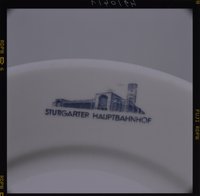 Geschirr von Mitropa mit Aufdruck "Stuttgarter Hauptbahnhof"