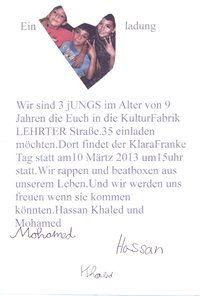 Flyer zum Klara-Franke-Tag