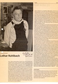 Zeitungsartikel über Klara-Franke-Preisträger Lothar Kohlbach