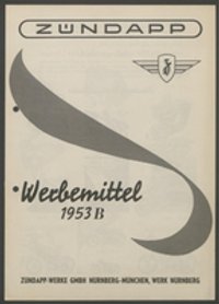 Druckvorlagen: Zündapp Werbemittel 1953 B, Heft