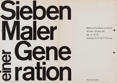 Ausstellungsplakat "Sieben Maler einer Generation", 1964
