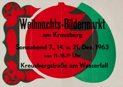 Ausstellungsplakat zum Weihnachts-Bildermarkt, 1963