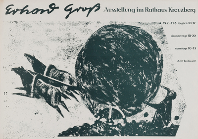 Ausstellungsplakat des Künstlers Erhard Groß, 1962
