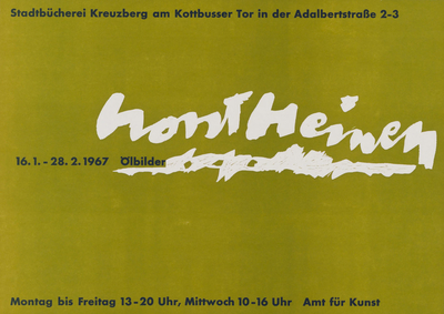 Ausstellungsplakat "Ölbilder" des Künstlers Horst Heinen, 1967