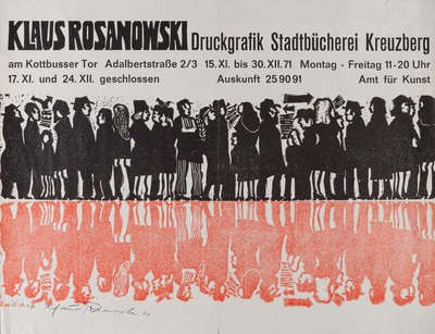 Ausstellungsplakat des Künstlers Klaus Rosanowski, 1971