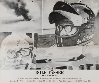 Ausstellungsplakat des Künstlers Rolf Fässer, 1973