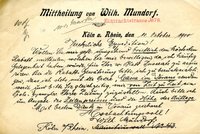 Wilh. Mundorf an Dobert, 10.10.1900